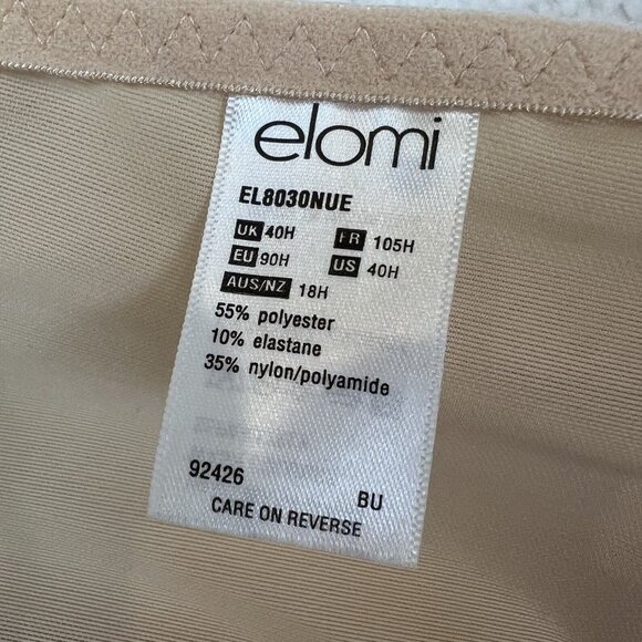 Elomi EL8030NE Nude Kim Side Support Underwire Bra 40H Stretch - Picture 8 of 9